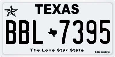 TX license plate BBL7395