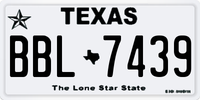 TX license plate BBL7439