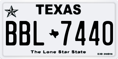 TX license plate BBL7440