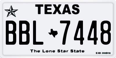 TX license plate BBL7448