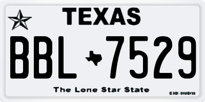 TX license plate BBL7529