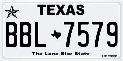 TX license plate BBL7579