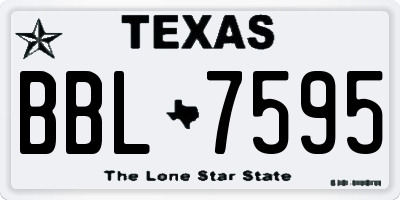 TX license plate BBL7595