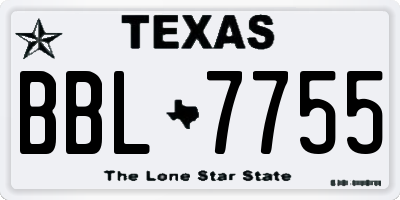 TX license plate BBL7755