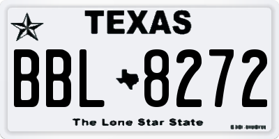 TX license plate BBL8272