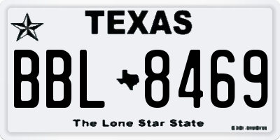 TX license plate BBL8469