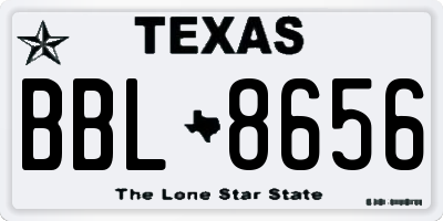 TX license plate BBL8656