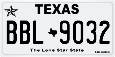 TX license plate BBL9032