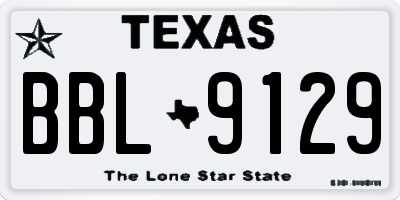 TX license plate BBL9129