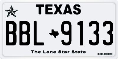 TX license plate BBL9133