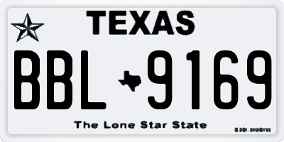 TX license plate BBL9169