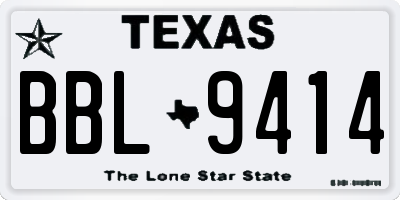 TX license plate BBL9414