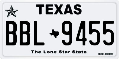 TX license plate BBL9455
