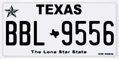 TX license plate BBL9556