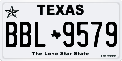 TX license plate BBL9579