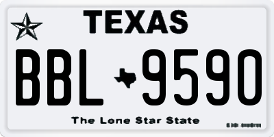 TX license plate BBL9590