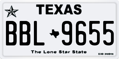 TX license plate BBL9655