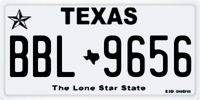 TX license plate BBL9656