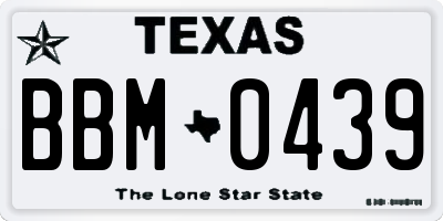TX license plate BBM0439