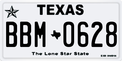 TX license plate BBM0628