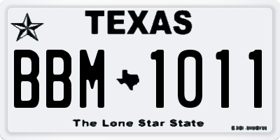 TX license plate BBM1011