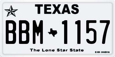 TX license plate BBM1157