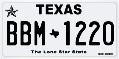 TX license plate BBM1220