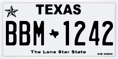 TX license plate BBM1242