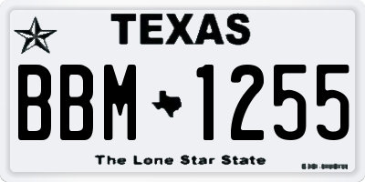 TX license plate BBM1255