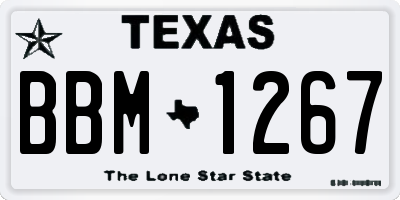 TX license plate BBM1267