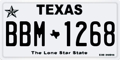 TX license plate BBM1268