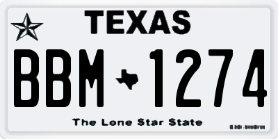 TX license plate BBM1274