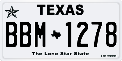 TX license plate BBM1278
