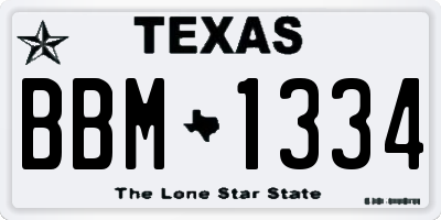 TX license plate BBM1334