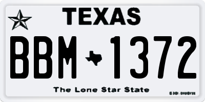 TX license plate BBM1372