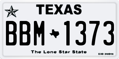 TX license plate BBM1373