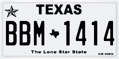 TX license plate BBM1414