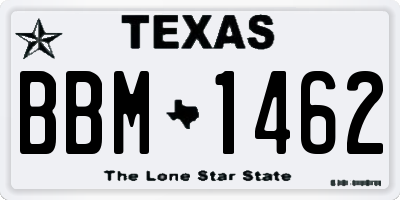 TX license plate BBM1462