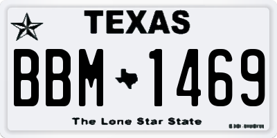 TX license plate BBM1469