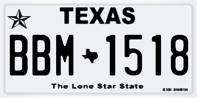 TX license plate BBM1518