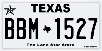 TX license plate BBM1527