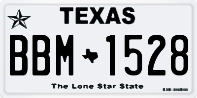 TX license plate BBM1528