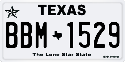 TX license plate BBM1529