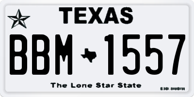 TX license plate BBM1557
