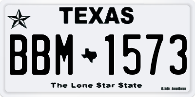 TX license plate BBM1573