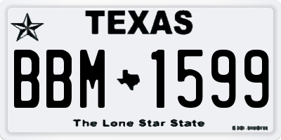 TX license plate BBM1599