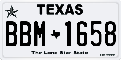 TX license plate BBM1658