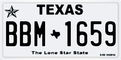 TX license plate BBM1659