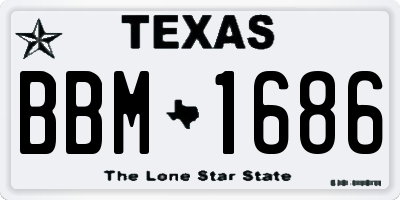 TX license plate BBM1686