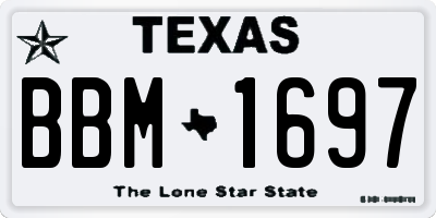 TX license plate BBM1697